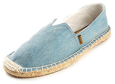 Alexis Leroy Espadrilles légères en Toile Chaussures Slip on Espadrille Homme Plates Bleu 41 EU / 7 UK