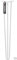 HOLZBRINK 1x Pied de Table en Acier Hairpin, Triple Barre, Pied de Meuble Épingle, Hauteur : 60 cm, Couleur : Blanc Signalisation, HLT-13A-60-9016