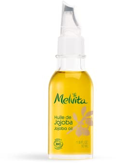 Melvita - Olio di Jojoba - Idratazione e Nutrizione Intensa - Per Pelle Secca e Capelli Danneggiati - Applicatore Preciso, Ricco di Omega 9-50 ml