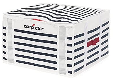 Compactor RAN8415 platzsparende halbstarre Vakuum-Aufbewahrungsbeutel, Größe M, 125 l, Weiß/Dunkelblau