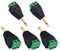 AAOTOKK 3.5mm Screw Terminal Gold Plated 3.5mm (1/8) TS Mono Male to 2 Pin Female Screw Terminal AUX Headphone Balun Solderless Converter Adapter(5-Pack/Male)