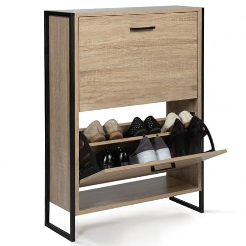 IDMarket - Zapatero 12 pares LUIS 2 puertas diseño industrial
