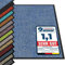etm | Paillasson, Tapis d'entrée | Antidérapant, Couleur Unique | Produit de qualité | Tapis d'entrée Lavable | Bleu, 120 x 300 cm