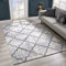 SANAT Wohnzimmer Teppich Modern Design - Kurzflor Tepiche für Wohnzimmer, Schlafzimmer, Küche - Handgearbeiteter Konturenschnitt, Öko-Tex 100 Zertifiziert, Grau, Größe: 80x150 cm