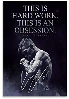 QWSDF UFC MMA Conor McGregor Leinwand-Kunst-Poster und Wandkunstdruck, modernes Familienschlafzimmer, 50 x 75 cm