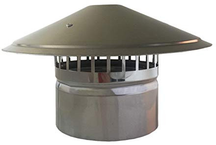 Chapeau De Cheminée En Acier Inoxydable, Capot De Cheminée Avec Protection, Chapeau De Cheminée Pare Pluie Inox Aération De Conduit De Cheminée (125mm)