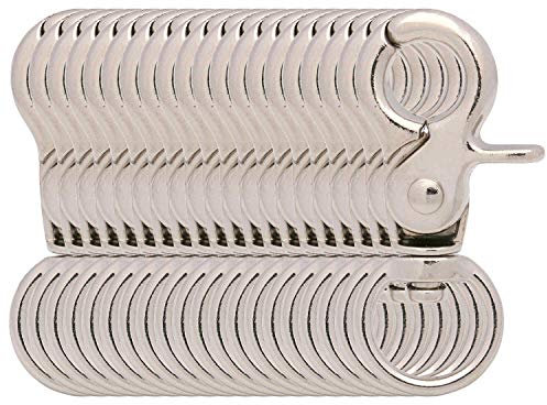 BIKICOCO - Broche de perno giratorio, clips de gancho de gatillo, cierre de mosquetón, con ojal giratorio de 1,3 cm, plateado - 20 piezas