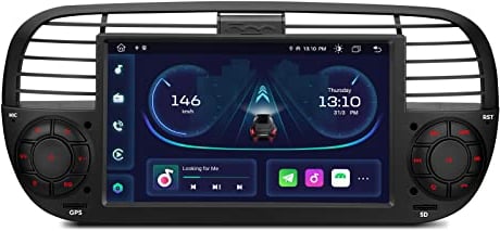 XTRONS 7 Zoll IPS Android 14 Autoradio Octa Core 4GB 64GB Multimedia Player für FIAT 500(2007-2015) Eingebautes 4G LTE Car Play Android Auto AKM DSP GPS Bluetooth 5.0 WiFi Optional DAB OBD TPMS DVR