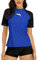 Halcurt Damen Rash Guard Bademode für Schwimmen Surfen Tauchen Sport Badeanzug Kurzarm UV-Schutz Blau L