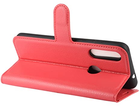 Kezaizhe Klapphülle für Alcatel 1SE 2020 Hüllen PU Leder Wallet Schutzhülle Schutz Mobiltelefon Flip Back Cover für 1SE 2020 Alcatel 5030D 5030F Tasche Handy Zubehör (Red)