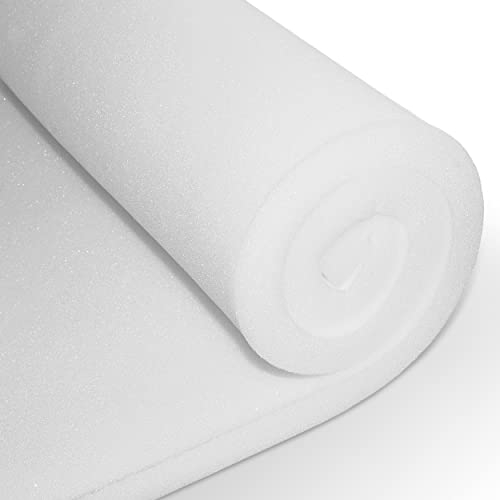 Deshome - Mousse de rembourrage pour canapés, coussins, matelas, chaises, densité 20 Épaisseur 1 cm - Mousse au mètre Made in Italy indéformable, anti-acarien, hypoallergénique (1 mètre)