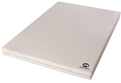 Jeflex - graue Weichbodenmatte & Turnmatte 150 x 100 x 8 cm MADE IN GERMANY/faltbare Gymnastikmatte/platzsparende Fitnessmatte & faltbare Yogamatte/dicke Sportmatte für Kinderzimmer
