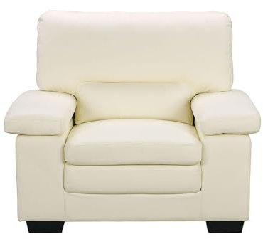 Vente-unique-Sessel - Büfelleder - Elfenbeinfarben - Mimas II