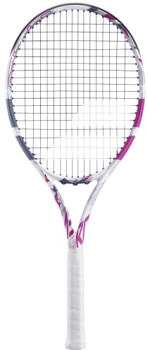 Babolat - Tennisschläger für Erwachsene Evo Aero Lite P - Leichter Schläger für Damen oder Herren - Besaitet mit Spin Alpha- Rahmen für Leichtigkeit und Power beim Spielen Größe 2 Farbe: Weiß/Pink