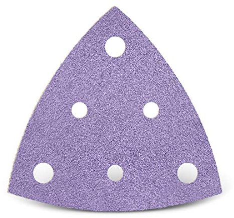 MENZER Purple HD Klett-Schleifblätter, 82 mm, 6-Loch, f. Deltaschleifer, Keramik-Mix (50 Stk.) K320