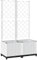 vidaXL Jardinera con enrejado PP blanco 80x40x136 cm