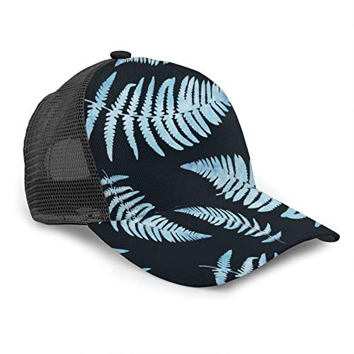 Oaieltj Unisex Baseballkappe Unisex Verstellbare Snapback Cap Cool Hip Hop Trucker Hut Atmungsaktiv Papa Hut, Neuseeland-Maori-Farn, One size