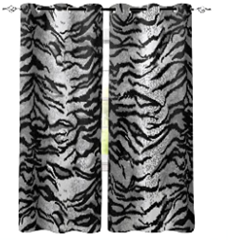 XIANGPEIFBH Digitaldruck, Schwarz-Weiß-Fensterbehandlungen, Vorhänge, Raumvorhänge, große Fenster, Fenstervorhänge, dunkle Jalousien 150(W) x(H) 280cmx2pcs