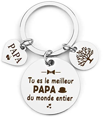 Cadeau Original Porte-clés pour Fête des Pères, Anniversaire, Noël et Beau-Papa