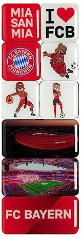 FC Bayern München Magnet-Set 9 teilig Magnet Set Kühlschrankmagnet FCB