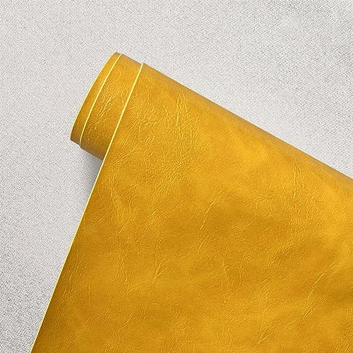 1 Stück Leder Reparatur Set Patch KitSelbstklebende PU Leder Reparatur Tape Patch Erste Hilfe für Sofa Auto Sitz Möbel Jacken Handtasche Orange Gelb 50 x 138 cm
