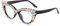 LJCZKA Blaulichtfilter Brille Damen Katzenaugen mit Strasssteinen, Vintage Brille Ohne Stärke Damen Strass Brille Computerbrille