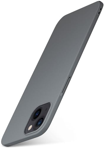 moex Alpha Case für Apple iPhone 15 Hülle Ultra Dünn, Schutzhülle mit erhöhtem Kameraschutz, Slim Cover Hardcase Backcover, Dünnste Handyhülle Minimalistisch, Matt Taupe
