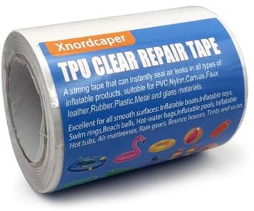 Xnordcaper Inflatables Repair Tape, Waterproof Transparent TPU Pool Patch Repair Tape for Air Mattress, Inflatable Boats, Pool Floats, Bounce Houses, Hot Tubs, Raincoats