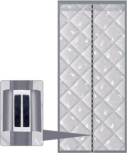 Magnetischer wärmeisolierter Türvorhang, PU-Gewebe, wasserdicht, Winterstopp für Zugluft, hält Kälte draußen, Türabdeckung, für Außen/Innen