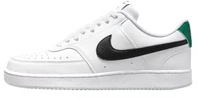 Nike Herren Court Vision Laufschuh, Weiß/Malachit/Weiß/Schwarz, 45.5 EU
