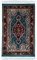 Amma Carpets Handgeknüpfter Wollteppich, handgeknüpft, Türkis, 60 x 91 cm, klein, traditionell
