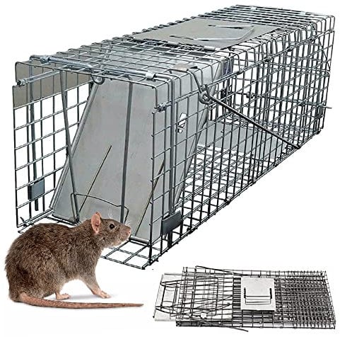Piège à rats vivants réutilisables - Piège à souris humain - Pas de tuer, attraper et relâcher en direct - Sans danger pour les animaux domestiques et les enfants - Pour la cuisine et le jardin