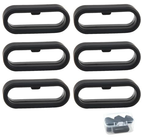 6 Stück Uhrenarmband Schlaufe, 20mm Verschlussring Kompatibel mit Garmin Forerunner 945 230 235 620 630, Vivoactive 3, Venu, Vivomove, Vivomove 3, Fenix 6S 5S Armband Ersatz-Ringe Halter Gummi