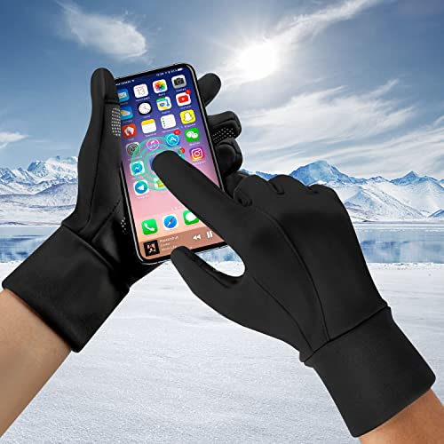 FanVince Handschuhe WinterGloves Touchscreen Schwarz Groß