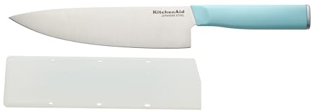 KitchenAid Classic Chef Couteau de cuisine tranchant en acier inoxydable japonais à haute teneur en carbone Bleu 20,3 cm