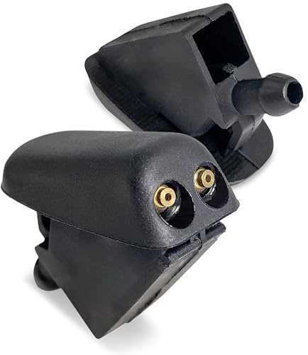 Click&Fit Windshield Washer Nozzles compatible with Tesla Model S and X from 2012 to 2023 – Wiper windscreen washer sprayers replaces 1052887-00-C, 2-Pack Non-Heated, 2-Way Adjustable