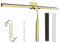 Wunset Superior-Duschabzieher-Auswahl: Mit Abziehern aus Edelstahl, Silikon und Gummi, Wasserabstreifern, Badezimmerutensilien, Abziehern für Duschkabinen (30 cm, Gold)