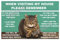 Cat Metal Tin Sign When Visiting My Home Please Remember Wall Art Funny Decorations Poster Gifts For Cat Lovers Living Room Home House 8x12 Inch