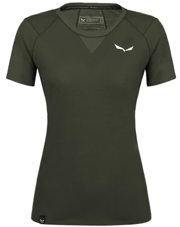 Salewa Agner Am W T-Shirt, Dark Olive, XL
