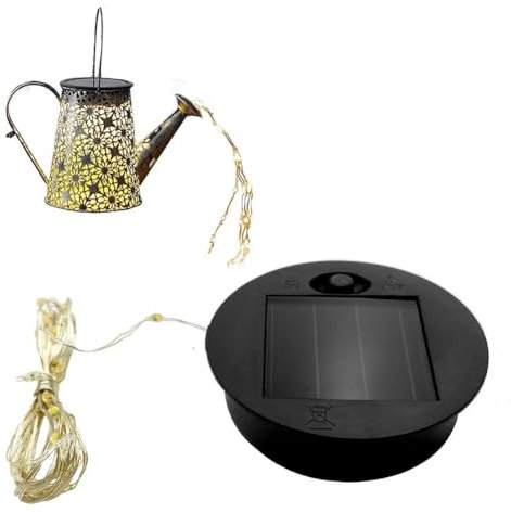 Guirlande lumineuse de rechange pour arrosoir solaire, panneau de rechange rond pour lampe solaire, cordon LED, connecteur amovible, accessoires de rechange pour lanterne solaire d'extérieur étanche