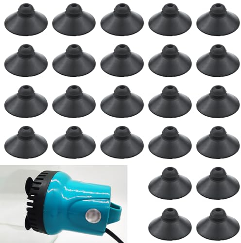 24 clips de ventosa para pecera, clips de ventosa negros, accesorios para pecera, bomba de tanque, tubo de línea superior, etc. Configuración de aireación de peceras