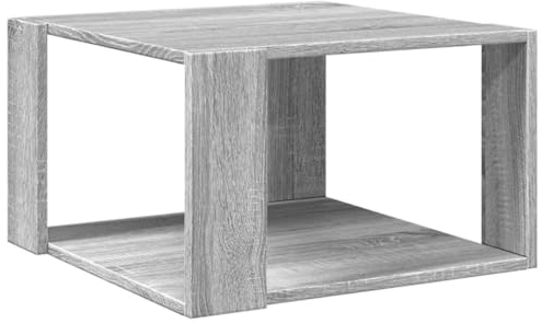 vidaXL Table Basse Sonoma Gris 51,5x51,5x30 cm Bois d'ingénierie, Table d'appoint, Table de Salon, Table latérale, Bout de canapé, Table Centrale