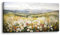 hyidecorart Wildblumen am Hang Wandbilder Wohnzimmer 50x100 cm, Leinwand Bild Natürliche Landschaft, Modern Wanddeko Aesthetic Schlafzimmer Badezimmer Büro Zimmer Esszimmer Flur Küche