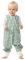 Duomiaomiao Baby Schlafsack mit Füßen, 1.0 Tog Kinder Ganzjahres Frühling Schlafsack,100% Baumwolle Schlafsack Baby, Jungen Schlafdecke mit Beinen(85CM/Grünes Blatt)