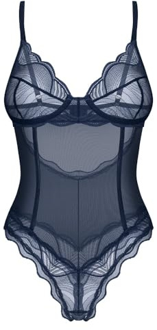 Obsessive Nightly Blue Crotchless Ouvert-Body Blau XL/2XL
