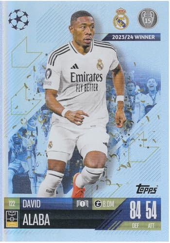 David Alaba t 8.0M Madrid Gewinner der CL Saison 2023/24 Fußball Sammelkarte 122