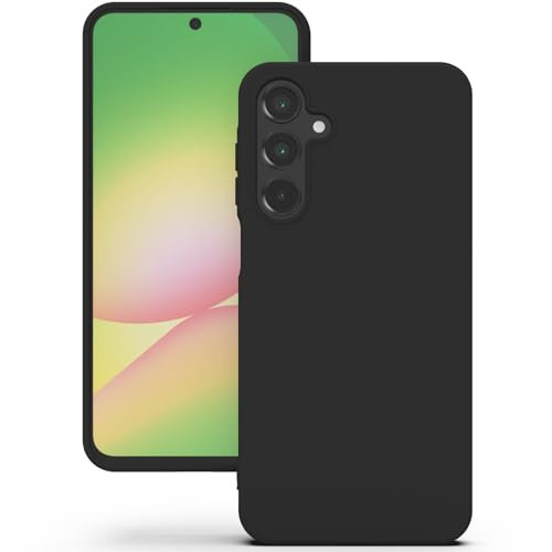 YATWIN Silicone Case for Samsung Galaxy A56, Soft-Touch, Shockproof, DustProof, Antiskid Phone Cover for Samsung Galaxy A56 - Black