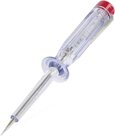 EMOS - Spannungsprüfer und Schraubendreher 2-in-1 - Spannungstester mit Phasentest, Volttester, Spannungsmesser AC/DC - 0(200)–250 V - optische Signalisierung - batterielos - transparent