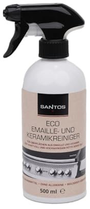SANTOS Nettoyant écologique pour émail et céramique - Biodégradable, sans solvant, élimine en douceur la graisse et la saleté des surfaces émaillées et céramiques - 500 ml