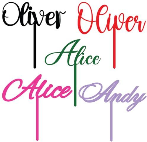 Personalised Name Acrylic Cake Topper – Custom Birthday Party Decoration, Reusable & Food Safe